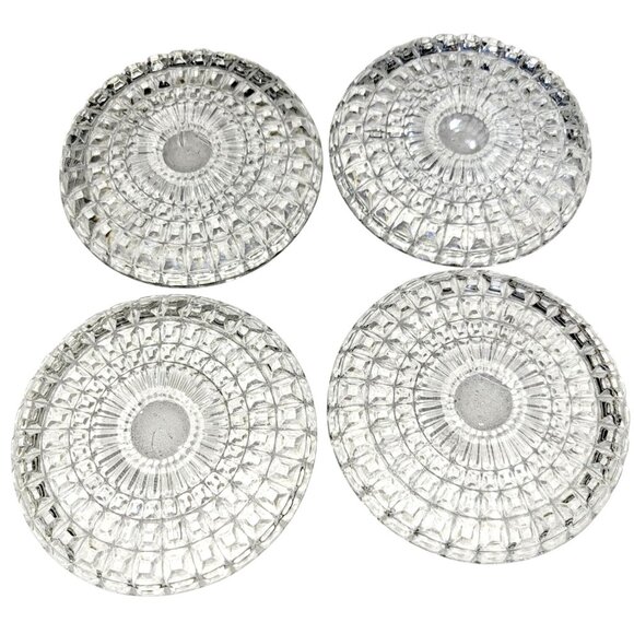 Vintage Blarney Genuine 24% Lead Crystal Set Of 4 Coasters Scalloped Design - Picture 3 of 6